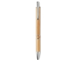 Bamboo ballpoint pen with aluminium and blue ink colour wood