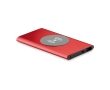 Aluminium wireless power charger, 4000 mAh colour red