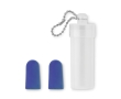 Earplugs for travel with carry case colour blue