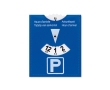 Parking disc for cars for advertising colour blue