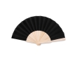 Affordable hand fan made of wood and polyester for events colour black