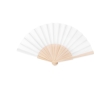Affordable hand fan made of wood and polyester for events colour white