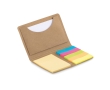 Business card holder, notepad & post-it notes, markers colour beige