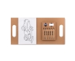 Original children's colouring set with pages colour beige