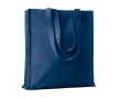 Eco cotton bag with reinforced long handles, 140 g/m2 colour blue