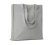 Eco cotton bag with reinforced long handles, 140 g/m2 colour grey