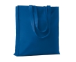 Eco cotton bag with reinforced long handles, 140 g/m2 colour royal blue