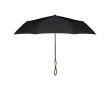 Foldable manual umbrella made of RPET with matching cover, Ø 99 colour black