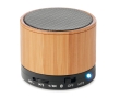 Round wooden Bluetooth speaker colour black