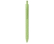 Sustainable ballpoint pen made of a wheat straw mix, blue ink colour green