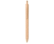 Sustainable ballpoint pen made of a wheat straw mix, blue ink colour orange