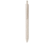 Sustainable ballpoint pen made of a wheat straw mix, blue ink colour beige