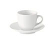 Espresso cup and saucer made of porcelain, 80 ml colour white