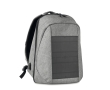 Laptop backpack with solar charger as promotional gift, 13'' colour black