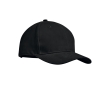 Promotional baseball cap with 6 panels and tuck tab colour black