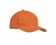 Promotional baseball cap with 6 panels and tuck tab colour orange