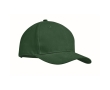 Promotional baseball cap with 6 panels and tuck tab colour dark green