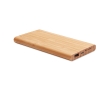 Wireless bamboo power bank as a sustainable gift, 6,000 mAh colour wood