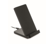 Wireless smartphone charger and bamboo stand colour black