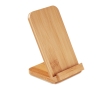 Wireless smartphone charger and bamboo stand colour wood