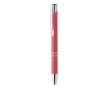 Recyclable wheat straw ballpoint pen with blue ink colour red