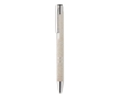 Recyclable wheat straw ballpoint pen with blue ink colour beige