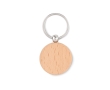 Round wooden keyring colour wood