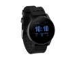 Waterproof smartwatch with pedometer for sports events colour black