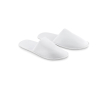 Hotel slippers, polyester, logo printable  colour white