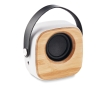 Bamboo speaker with strap and Bluetooth 5.0 colour white