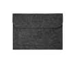 Affordable document bag made of RPET felt with Velcro fastener colour dark grey