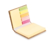 Notepad set with cork cover with sticky notes colour beige