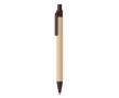 Eco-friendly paper ballpoint pen with blue ink colour brown