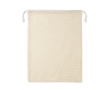 Cotton mesh grocery bag with closure colour beige
