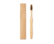 Sustainable, bamboo toothbrush with nylon bristles colour black