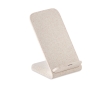 Wireless wheat-straw smartphone charging station colour beige