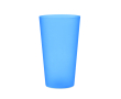 Reusable PP cup with frosted finish surface, 500 ml colour transparent blue