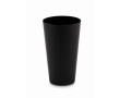 Reusable PP cup with frosted finish surface, 550 ml colour black
