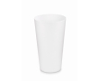 Reusable PP cup with frosted finish surface, 550 ml colour white