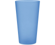 Reusable PP cup with frosted finish surface, 500 ml colour transparent blue