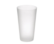 Reusable PP cup with frosted finish surface, 550 ml colour transparent white