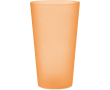 Reusable PP cup with frosted finish surface, 500 ml colour transparent orange