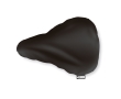 Saddle cover made of recycled plastic for bike shops colour black