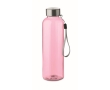 Leak-proof water bottle, recycled plastic, 500 ml colour transparent pink