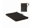 Sports towel made of RPET in a sleeve for gym colour black