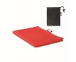 Sports towel made of RPET in a sleeve for gym colour red