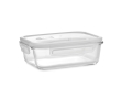 Glass lunch box with airtight PP lid, 900 ml colour transparent