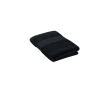 Embroidered organic cotton guest towel for hotels and spas colour black
