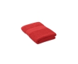 Embroidered organic cotton guest towel for hotels and spas colour red