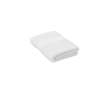 Embroidered organic cotton guest towel for hotels and spas colour white